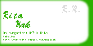 rita mak business card